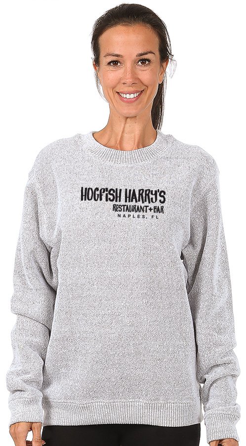 Hogfish Harry's Crew Cut Women's Sweatshirt in Salt and Pepper