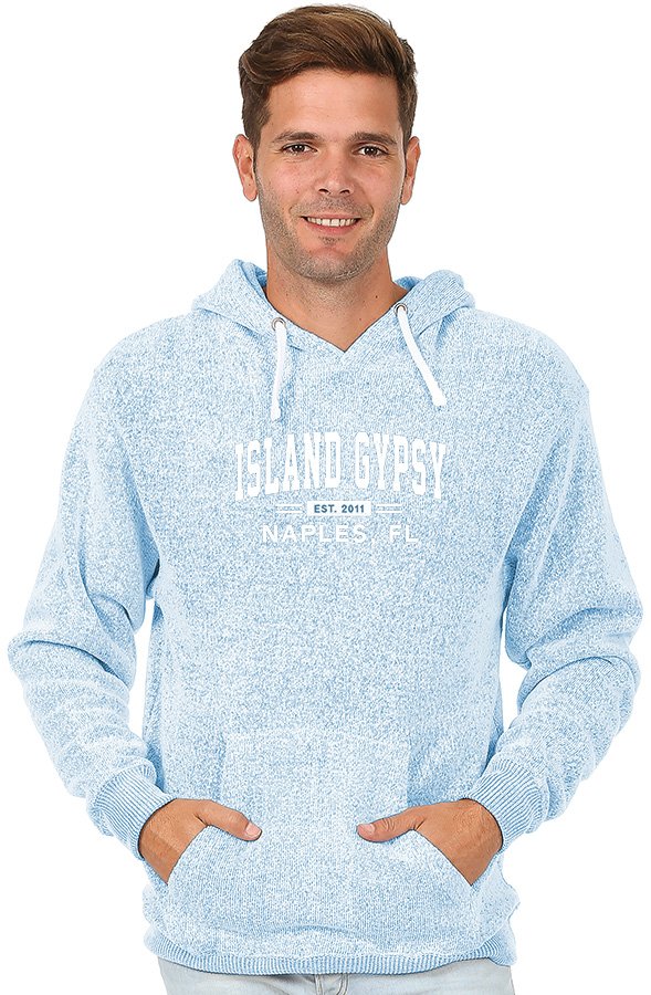 Island Gypsy's Hooded Sweatshirt in Ice Blue
