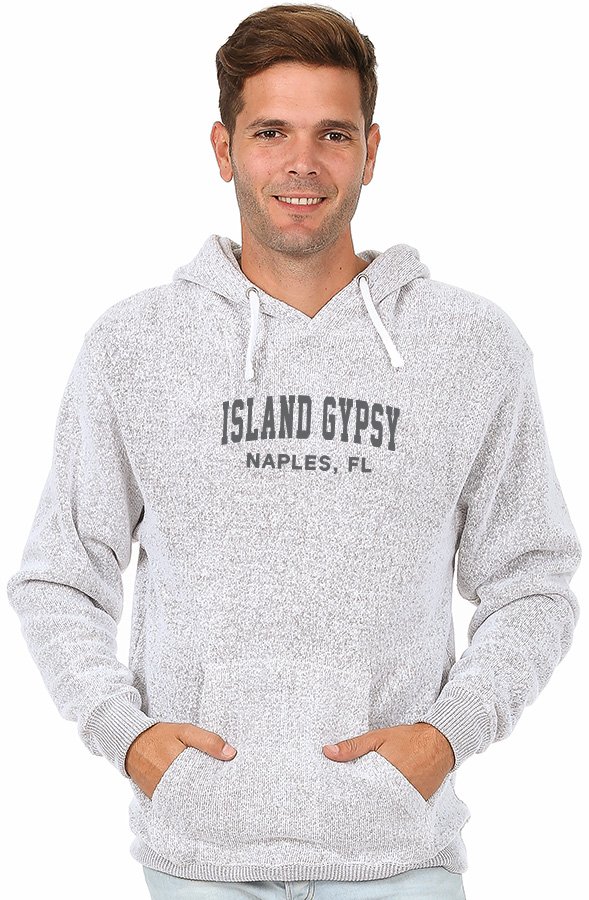 Island Gypsy's Hooded Sweatshirt in Salt and Pepper