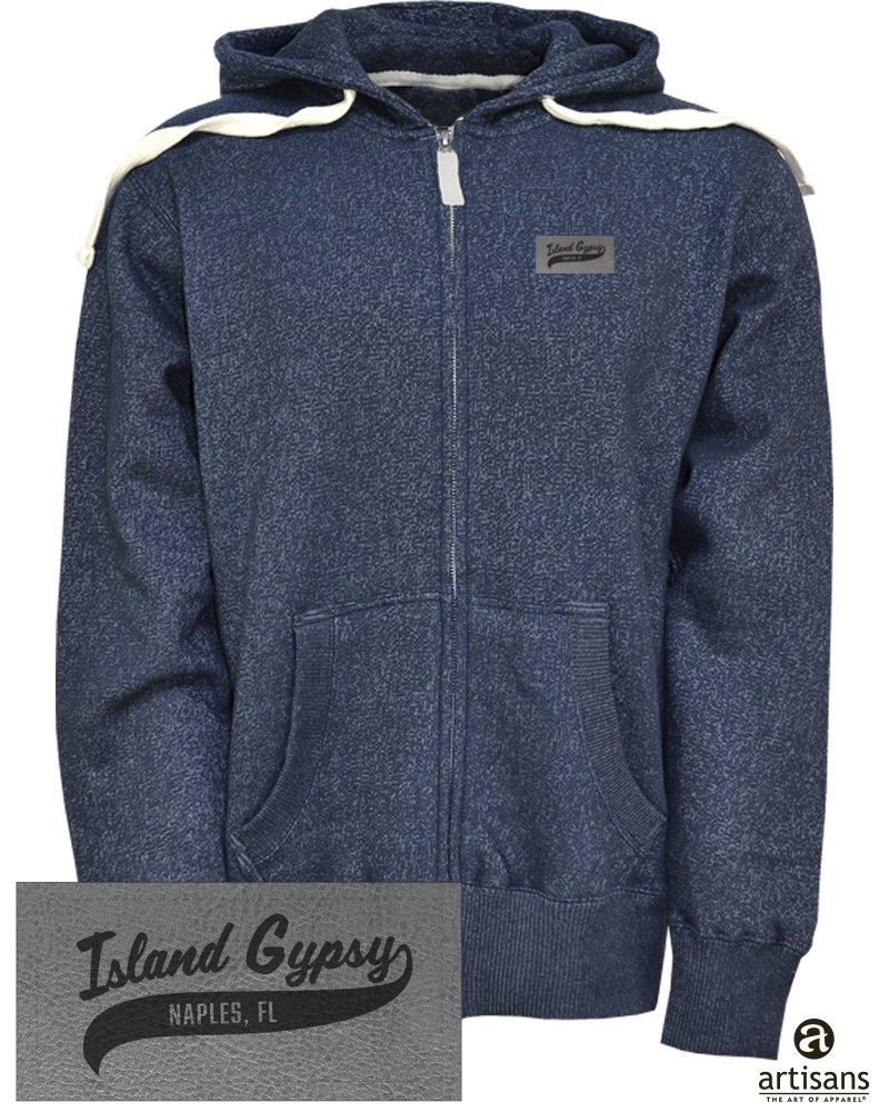 Mens Full Zip Sweatshirt in Navy